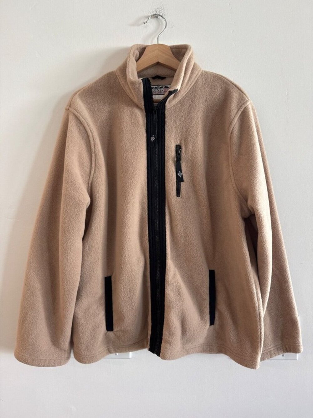 Alpine Tek By Palmettos XL Fleece Jacket 100% Polyester Beige Made In USA F